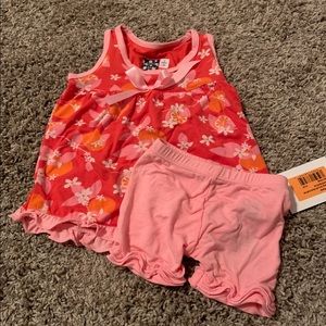 Kickee Pants Orange Poppy Sleveless Tank Outfit